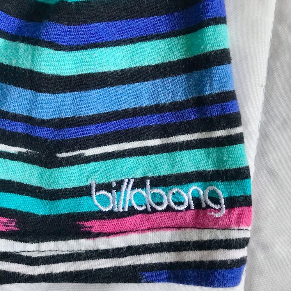 Y2K Billabong Striped Babydoll Mini Dress - Picture 6 of 7